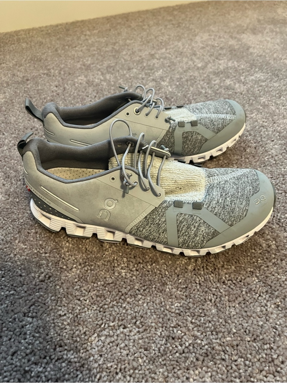 On Running Women’s Grey Knit Athletic Shoes - Picture 3 of 5